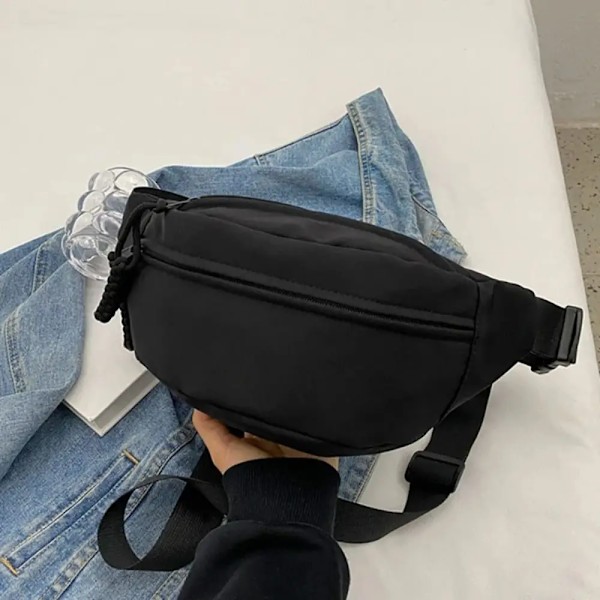 Halvmåne Taljebælter Vandtæt Oxford Klud Løb Bæltetasker Stor Kapacitet Ny Mode Kvinders Brysttaske Crossbody Taske 2