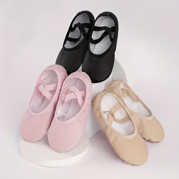 Trendiga rejäla balettdansskor för flickor, bekväma halkfria mjuk sula Vattentäta sneakers för barn Dansföreställning pink CN22(EU26)
