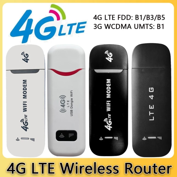 4G LTE Trådlös router 150Mbps USB Dongle Modem Stick Mobilt bredband Sim-kort Trådlös WiFi-adapter 3G/4G-kort Wi-Fi-router 001