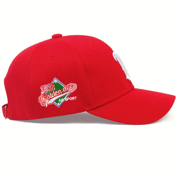 2st unisex solskydd Andas justerbar cap med bokstaven B-broderi för utomhussport Red One Size Fits All