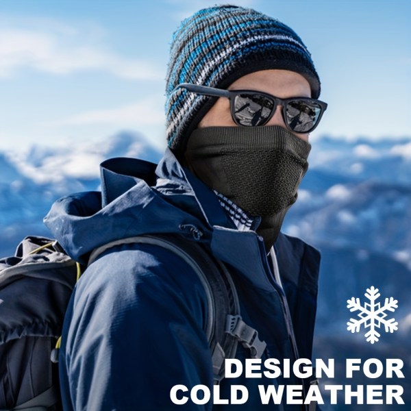 Winter Neck Damask Nackvärmare, Halv Face Ski Mask Cover Shield för kallt väder, Vindtät Tube Bandana Balaclava LY-W-07