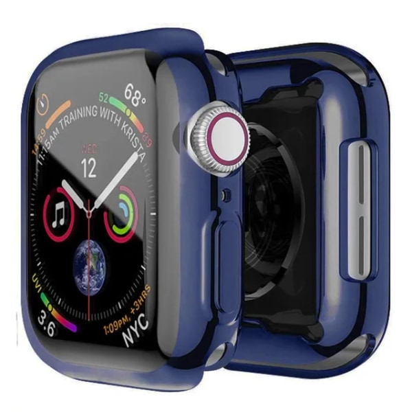 Skärmskydd för Apple Watch case 49 mm 44 mm 45 mm 41 mm 40 mm 42 mm 38 mm Full TPU- cover för iwatch-serien Ultra 8 7 SE 6 Dark blue Series 7 8 9 41MM