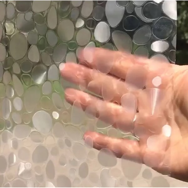 3D duschdraperi Vattentät mögel EVA Badkar Gardiner Moderna kullerstensmönster Genomskinlig badrumsgardin med krokar white W220xH180cm