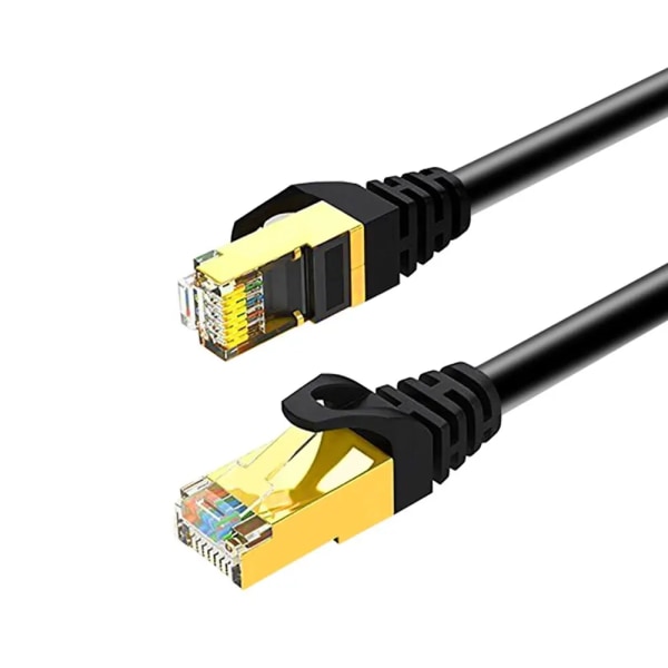 Kabel Ethernet CAT7, 10 Go, RJ45 LAN, via router d'ordinateur black 0.3 M-2Pcs