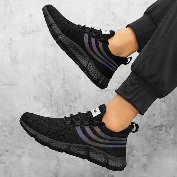 Herre Sneakers 2024 Originale Sneakers Vandring Mesh Åndbar Vulkaniserede Komfortable Casual Sko Til Kvinder Sko Gratis Forsendelse På All Black 46