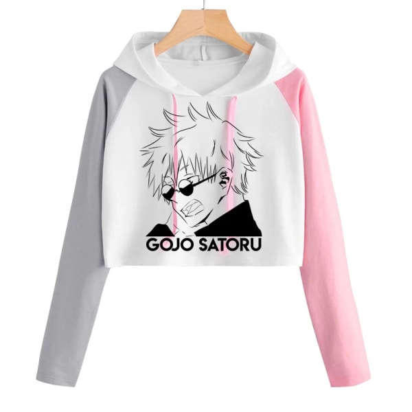 Jujutsu Kaisen Anime Hoodie Dam Harajuku Fashion Streetwear Tröjor Gojo Satoru Kawaii Cartoon Sweatshirts 90-tal Hoody Dame 16124 XL