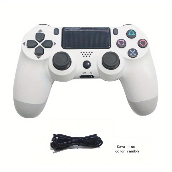 Trådlös Gamepad Controller 6-axlig Joystick Dual Vibration JoyPad För PS4 Controller För PS3 Control Gaming Console White