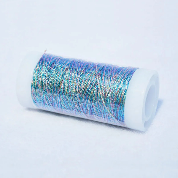 Ny Sytråd Glitter Korssyt Garn Sytråd Vävd Broderi Tråd Stick Silke Linje Textil Metallic Garn F 9 Strands  0.6mm