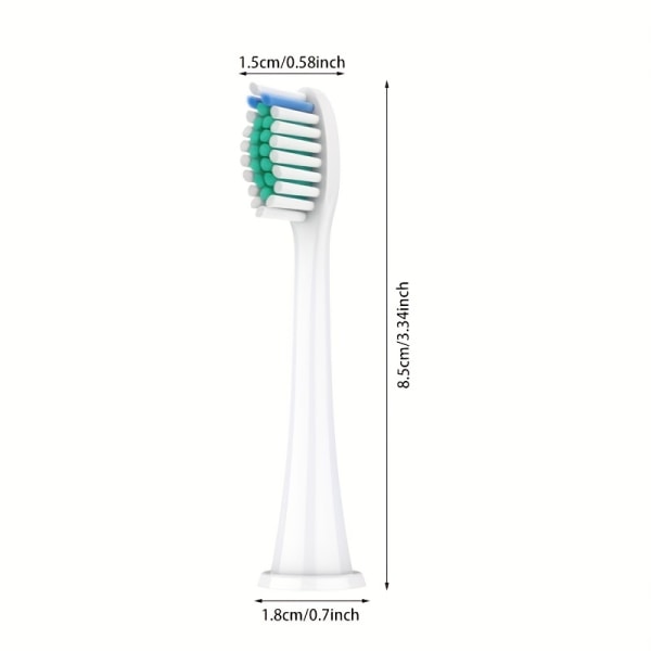 Universal elektriskt tandborsthuvud för Philips Sonicare - Rengör och byt enkelt ut - Kompatibel med HX3216/6730/3226/93-serien - män och kvinnor Combination Color 8pcs