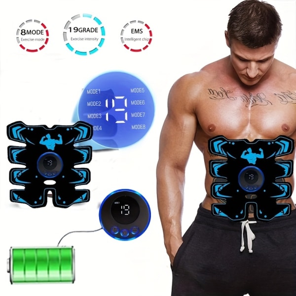 1st EMS trådlös muskelstimulator, Smart Pulses Fitness Buktränare, Viktminskning Anti-Cellulite Stickers, Body Slimming Massager