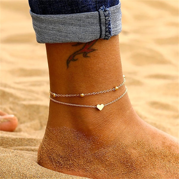 Fnio Bohemian Charm Ankrut Set För Kvinnor Star Moon Ankel Armband På Ben Fot Kedja Kvinnlig Strand Smycken FN655097