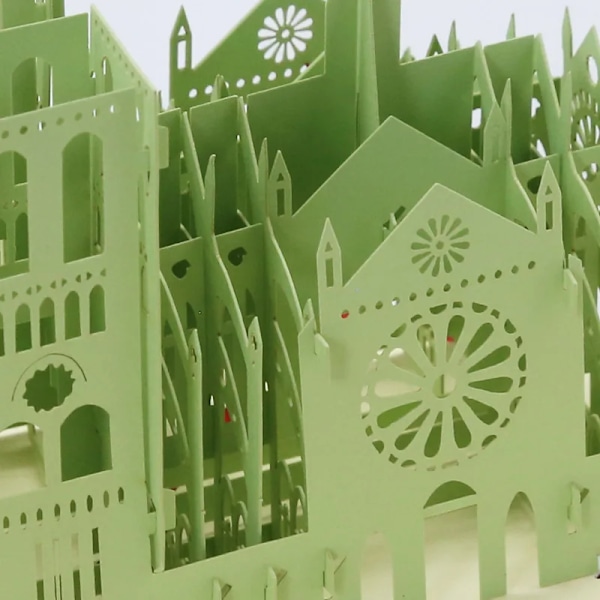 3D Pop Up Fødselsdagskort Laser Cut Invitationer Kort Verdensarkitektur Visitkort Dreng Gaver Hilsenkort Turist Postkort triumphal arch