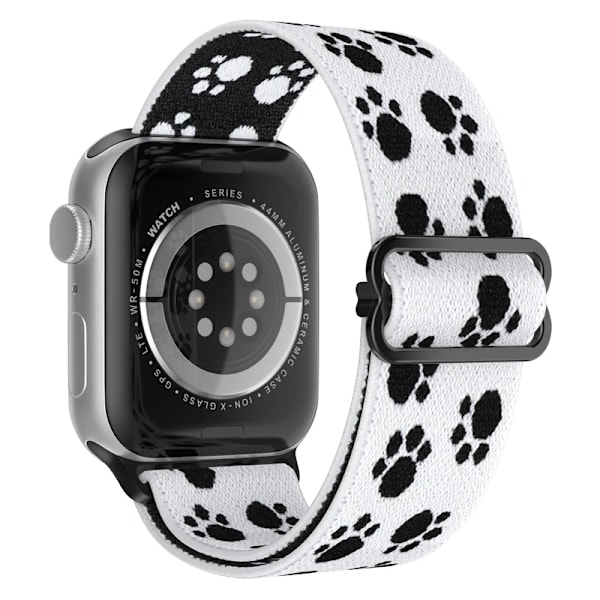 Strækbar Nylonrem til Apple Watch Ultra Band 40mm 41mm 42mm 44mm 45mm 49mm Elastiske Armbånd iWatch Serie 9 8 SE 7 6 5 4 3 2 White Black 42mm 44mm 45mm 49mm