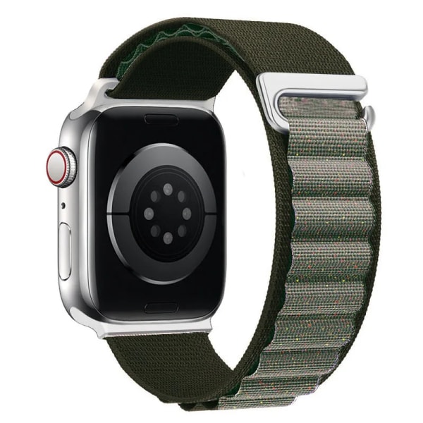 Alpine Strap For Apple Watch Ultra band 49mm 45mm 44mm 42mm 40mm 41mm 44 mm Nylon correa iWatch series 9 8 SE 5 7 6 2 olive shiny 38mm 40mm 41mm