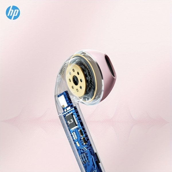 HP trådlösa hörlurar, ljud 30H speltid Vattentäta sporthörlurar Ring Klar med mikrofon Hörlurar Bekväm för IPhone, Android white