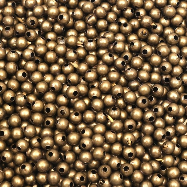 30-500 st Pläterade-guld metallpärlor Rund fröavståndsbricka Lös legeringspärlor för smyckenstillverkning DIY-armband halsringstillbehör Bronze 10mm 30pcs
