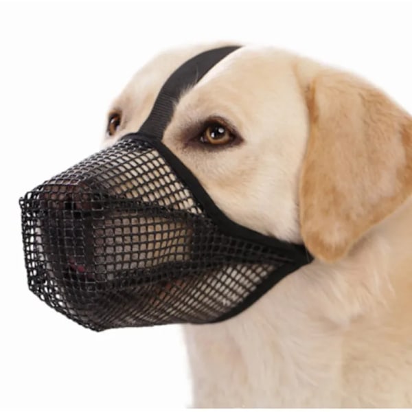 Justerbar Andningsbar Hund Muntäckare För Sommar Anti Bite Anti-Ätande Pet Munn Mesh Munnmask Lång Munnen Dog G Munner black XL