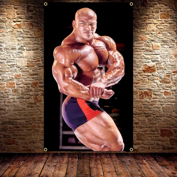 90X150CM 3x5Ft Bodybuilding GYM Flag Trænings Fitness Poster Sport Udendørs Klub Trykning Banner Messing Gennemgang 4 Grommets 90 x 150cm