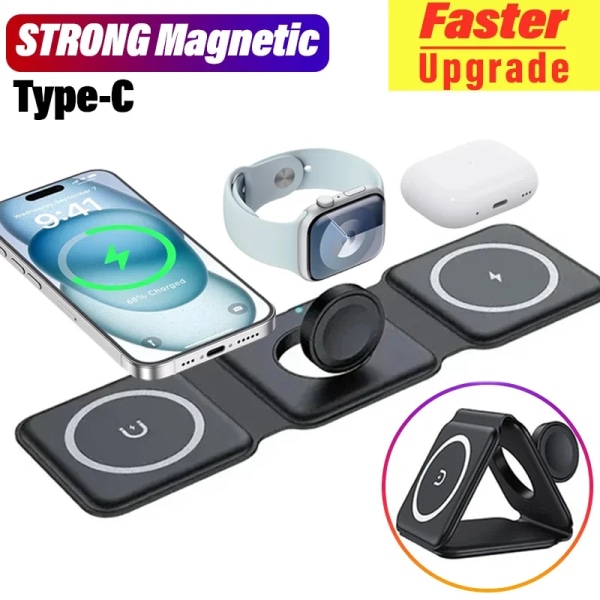 30W magnetisk trådlös laddare för Macsafe iPhone 15 14 13 12 Pro Max Mini Induktion Snabb trådlös Laddningsstation Laddare No cable