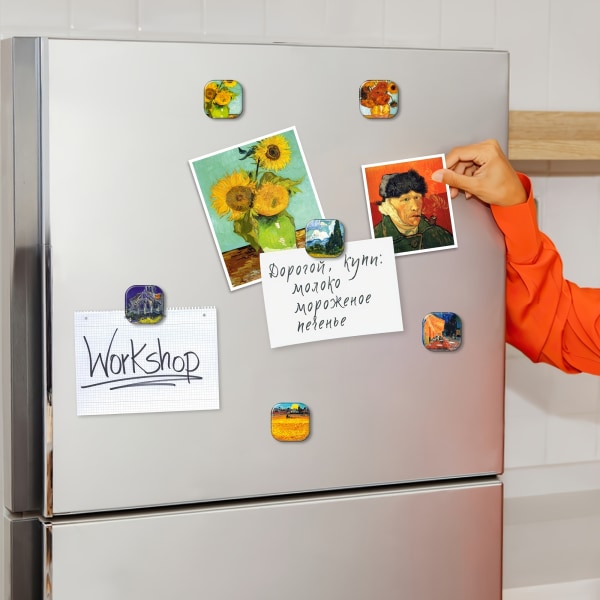 30 st Van Gogh-serien Kylskåpsmagneter, Whiteboard dekorativa magneter, kontors- och köks kylskåpsmagneter, heminredning