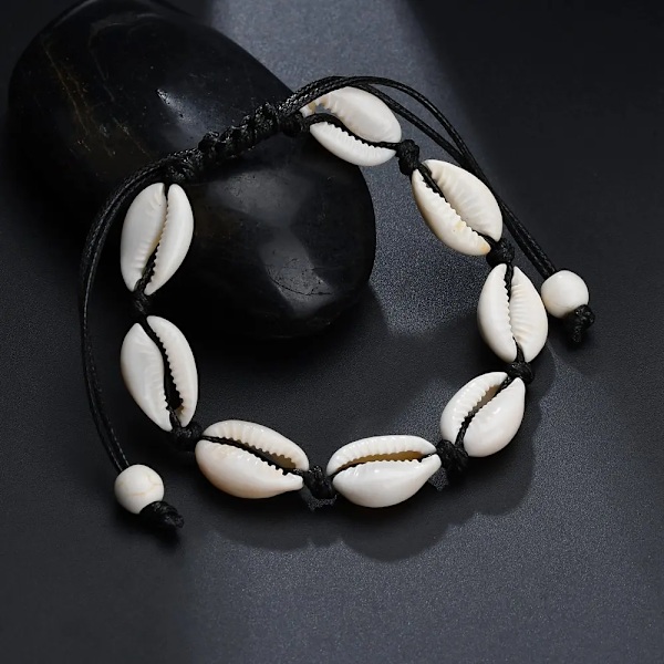 Bohemia Natural Shell Anklet för kvinnor fot smycken sommar strand barfota armband ankel på ben chian ankelrem tillbehör I