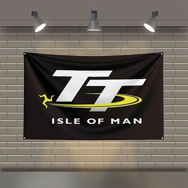 3x5 Ft TT Isle of Man Racing Motorcykel Flag Polyester Trykt Motorcykel Flag til Værelse Garage Dekoration ZZ0756 90 x 150cm