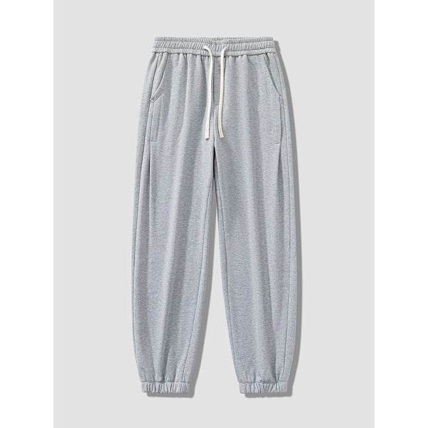 2023 Nye Mænd Jogger Bukser Mode Snøre Streetwear Casual Baggy Bukser Herre Bomuld Løs Harem Bukser Plus Størrelse 8Xl GRAY 4XL