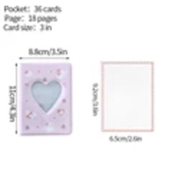 3 Tum Binder Kpop Photocard Holder Kpop Mini Photo Album Idol Kort Samla Bok Bindningsmaskin Fotokort Packa Leveranser S7