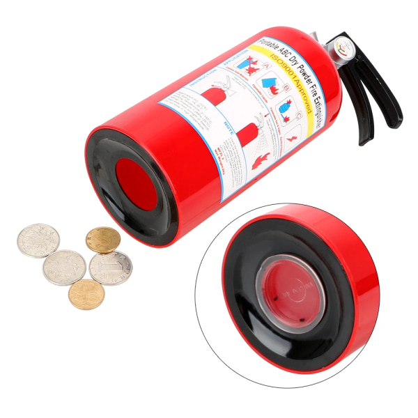 Brandsläckare Sparbössor Födelsedagspresent för barn Kreativa Mynt Spargrisar Plast Penga Spara Box Red