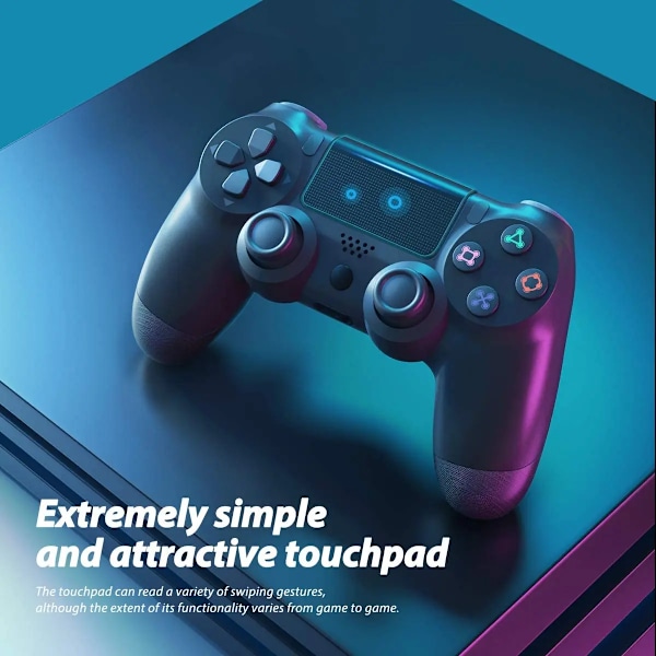 Trådlös styrenhet Bluetooth utan fördröjning Gamepad för PS4 PS3-konsol PC Joysticks Sex-axel Dual Vibration med logotyp RED no logo