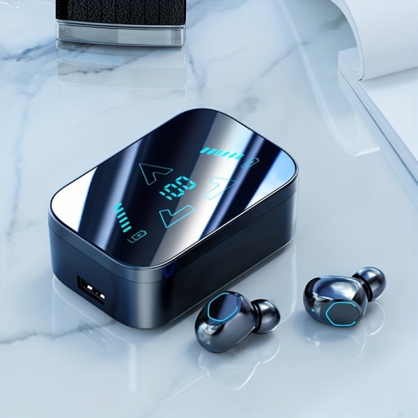 Mini In Ear-hörlurar, trådlöst cover, laddningsfack Högkvalitativa hörlurar, långvarig batteritid Black