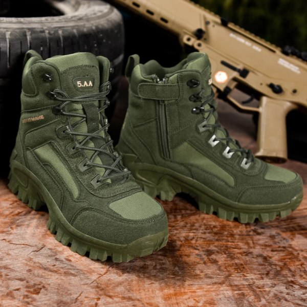 Taktiska utomhus vandringskängor Militärstövlar Herrstövlar Special Force Desert Combat Army Boots Ankelskor Herrsneakers green 43