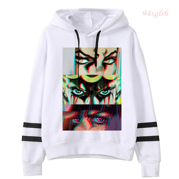 JOJO Bizarre Adventure Japansk Anime Hoodie Unisex Jojo Kawaii Manga Graphic Oversized Sweatshirt Harajuku Fashion Streetwear 109 XXL