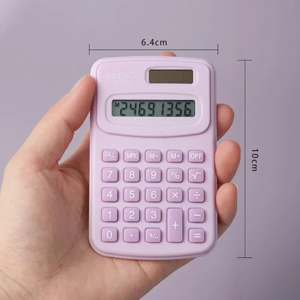 Liten Räknemaskin Silent Calculator Mini Version Inlärning Hjälp Bärbar Räknemaskiner Tillbaka Till Skolan Leveranser Studenter / Financer 04