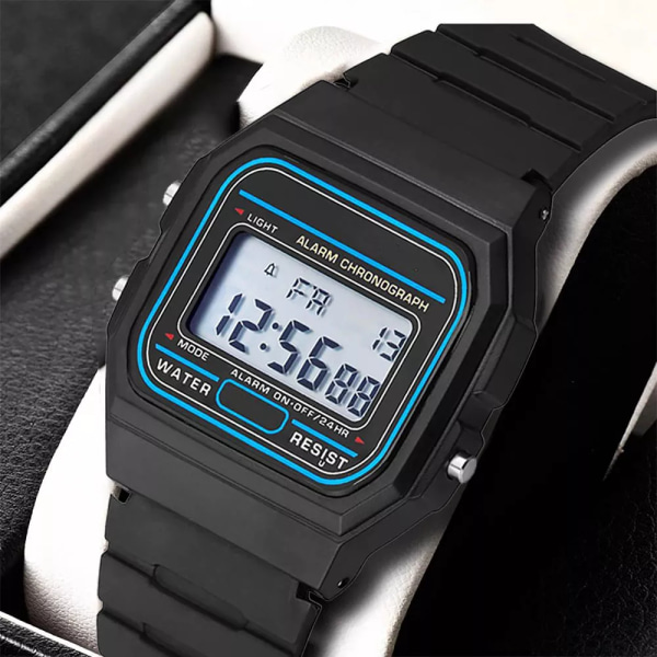 Watch Mode LED Digitala klockor Man Sport Militär Armbandsur Vintage Silikon Armband Elektronisk klocka Reloj Hombre