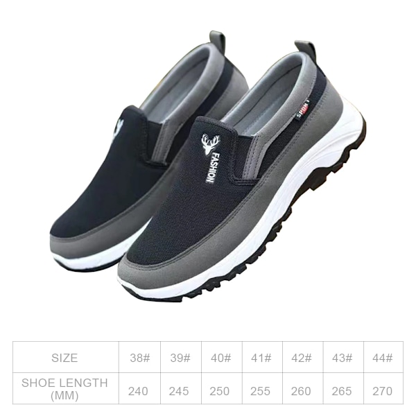 Loafers Män Sneakers Mesh Andningsbart Non-Slip Slip På Vulkaniserade Skor Mjukt Solid Färg Bekväm Vatten Bekvämt Skor Zapatos Black 42