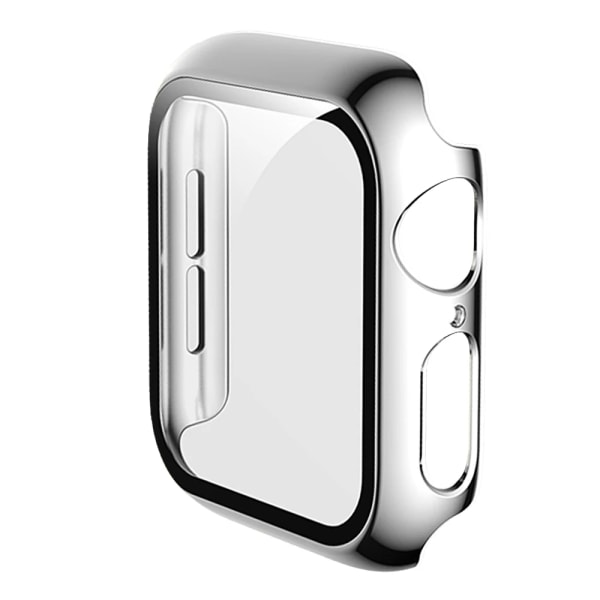 Glas+ case cover för Apple Watch Case Series 8/7 41 mm 45 mm iWatch 321 42 mm 38 mm Apple Watch SE654 44 mm 40 mm case Silver Series 7 8 41MM