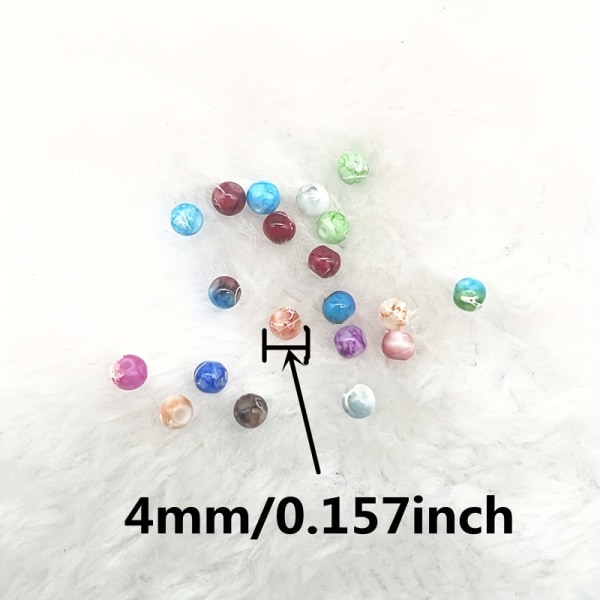 20-100 st 4-10 mm mönster runda glaspärlor Lösa distanspärlor för smyckestillverkning DIY Unikt armband Halsband Telefonväska Kedja Handamde Craft Supplies 25 8mm(30pcs)