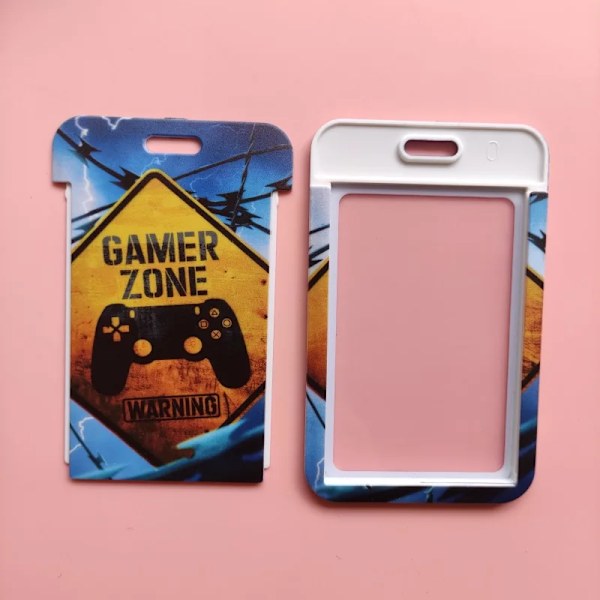 Gamer Zone Herre Kortholder Lanyard Til Nøgler Kæde Kreditkort Cover Pass Mobiltelefon Charm Halsrem ID-kortholder Clear