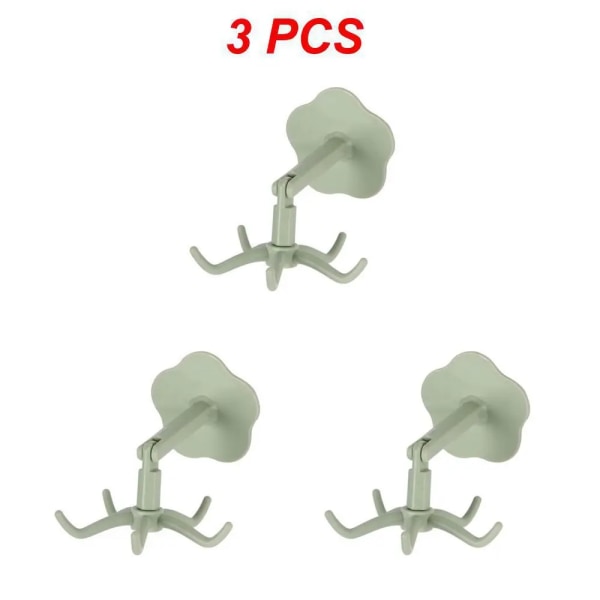 1/2/3 st Köksredskapshängare med 7 krokar 360 grader roterad kökskrok Stansfri redskap Förvaringsställ Multifunktionskrok 26 3pcs