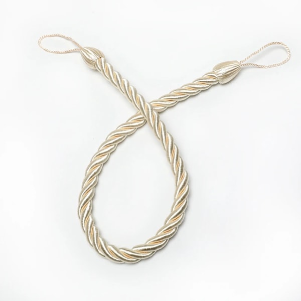 2 Styck Gardinbindare Rep Tie-Backs Handgjorda Gardinhållare Gardinerklämmor Hemtillbehör Dekorativt Beige