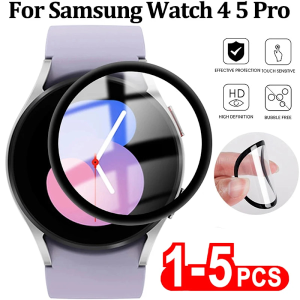 1/3/5 kpl Koko näytönsuoja Samsung Galaxy Watch Active 4 2 40mm 44mm Suojakalvo Galaxy Kello 4 5 Pro 45mm Kalvo. Watch Active 2 40mm 5PCS