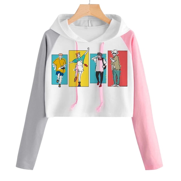 Jujutsu Kaisen Anime Hoodie Dam Harajuku Fashion Streetwear Tröjor Gojo Satoru Kawaii Cartoon Sweatshirts 90-tal Hoody Dame 16103 M