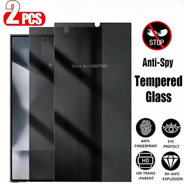 2Pcs Sekretess Härdat Glas För Samsung S24 Ultra Anti Spy Skärmskydd S22 S23 S24 Plus S21 Fe Anm. 20 10 Skyddsglas For S24 Ultra Anti Peeping