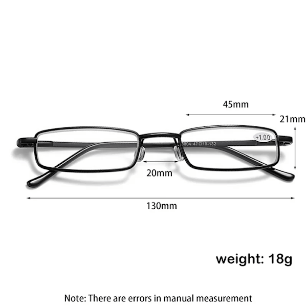 Elegantti kannettava mini lukulasit metallikehyksellä kynäkotelo ultrathin miehet naiset lukulasit presbyopia silmälasit laatikolla black +400