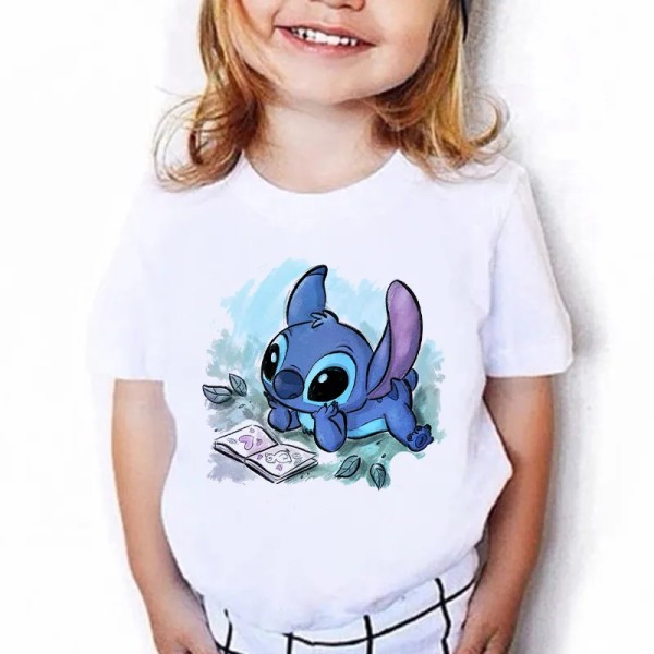 Kawaii 90-tal Lilo Stitch Rolig tecknad T-shirt Barn Barn Stitch Söt Manga T-shirt Y2k Grafisk T-shirt Tjej Pojke Topp Tees 59223 6T(XXL)