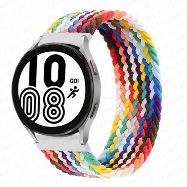 Flätad Solo Loop För Samsung Galaxy watch 4/5/6/44mm 40mm/klassisk rem 46 42mm/aktiv 2/Gear S3 armband 22mm 20mm Watch Band pride edition XXS