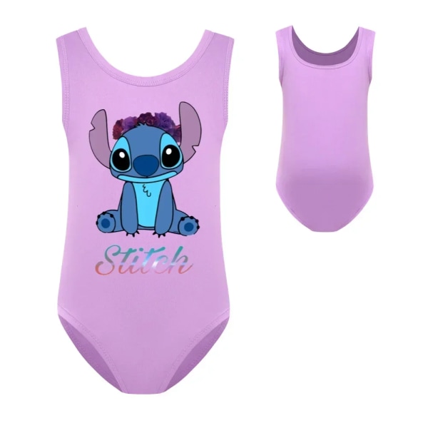 Disney Cute Cartoon Stitch Girls Mode Casual Mångsidig tecknad baddräkt Barnkläder Barnbaddräkt D 120CM