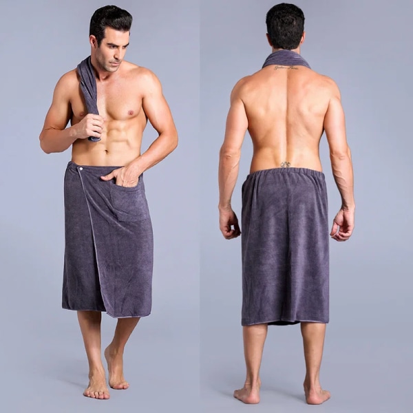 2024 badhandduk med knapp för män, bärbar, absorberande och snabbtorkande, bärbar badrock, absorberande strandhanddukar för vuxna 1pcs35x75CM