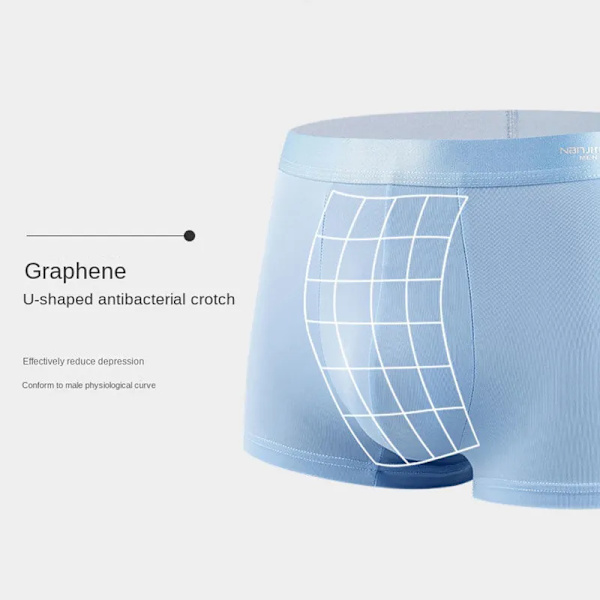 4 stk. Boxer Shorts Mænd Is Silke Underbukser Cool Underbukser Åndbar Sexet Tynde Trusser U Konveks Underbukser Engros Masser L-6Xl 9902-2 4pcs